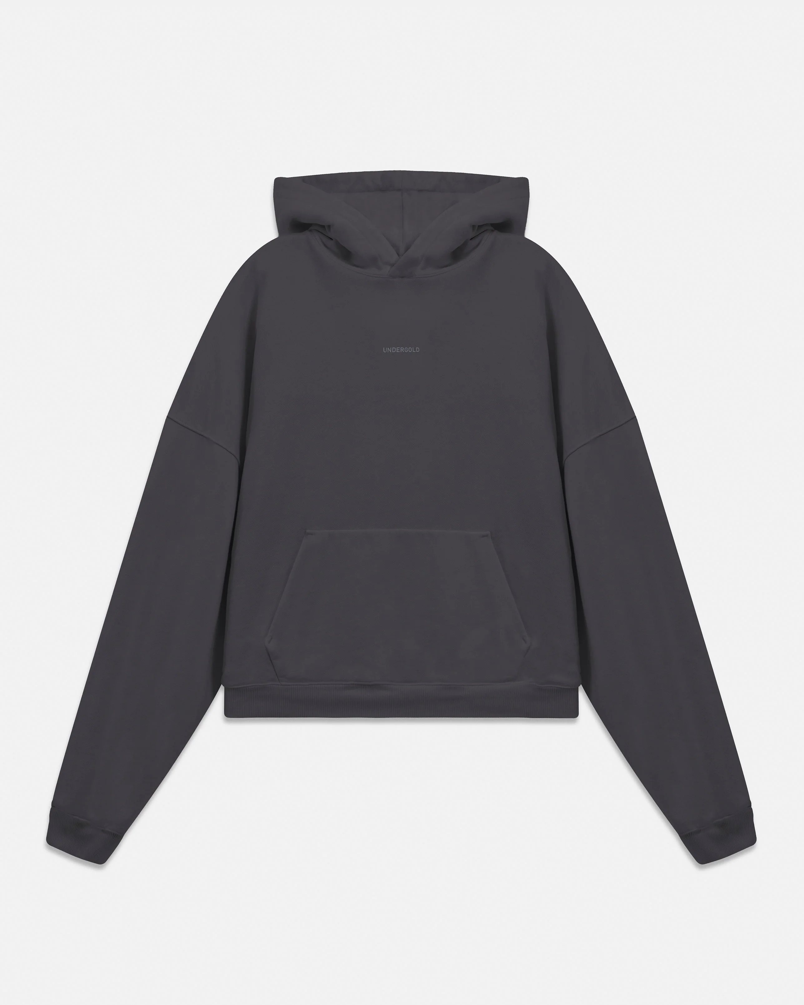 W Line Basic Boxy Fit Hoodie Dark Gray