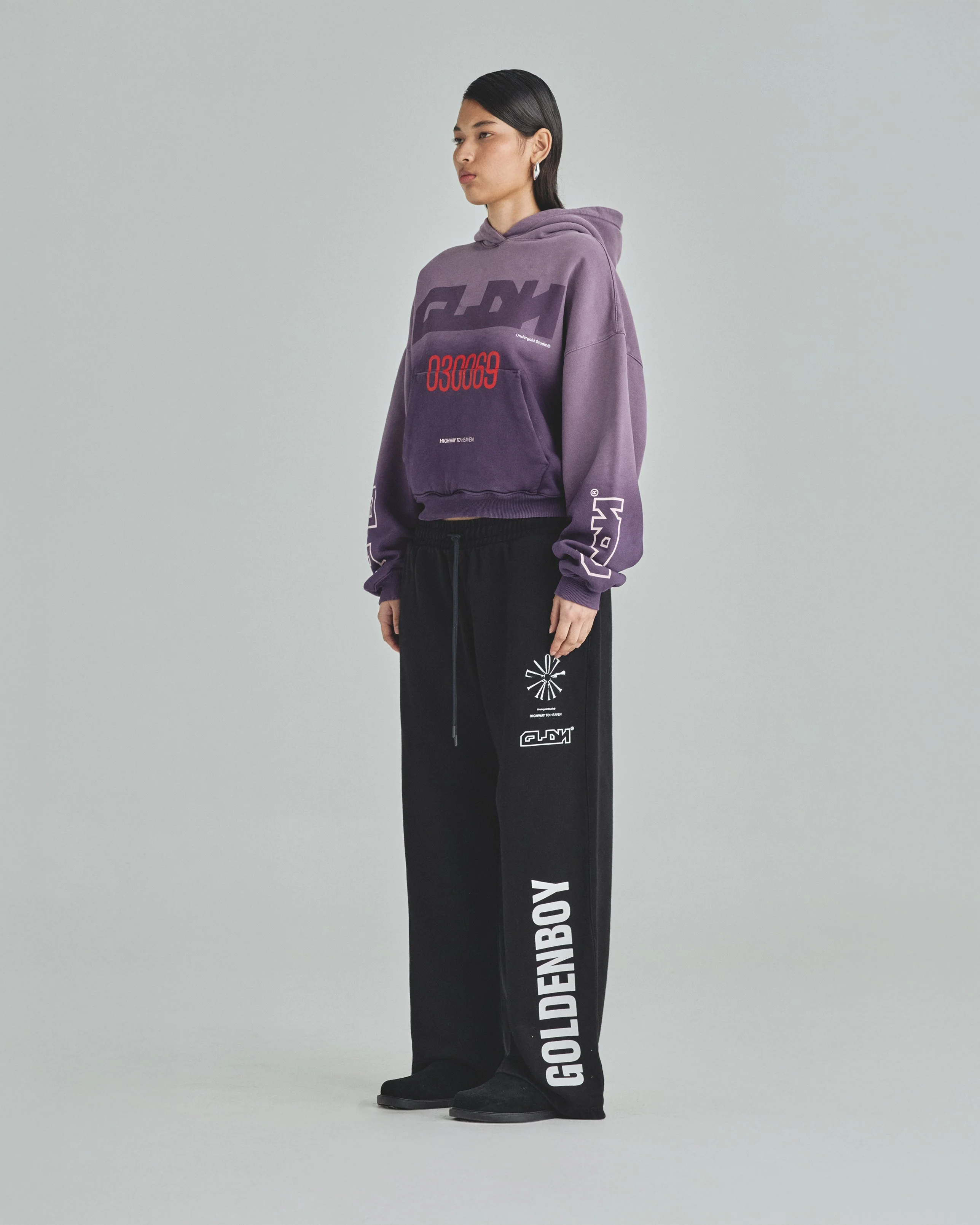 W Spring Trinitas Boxy Fit Hoodie Sandblast Grape - Image 5