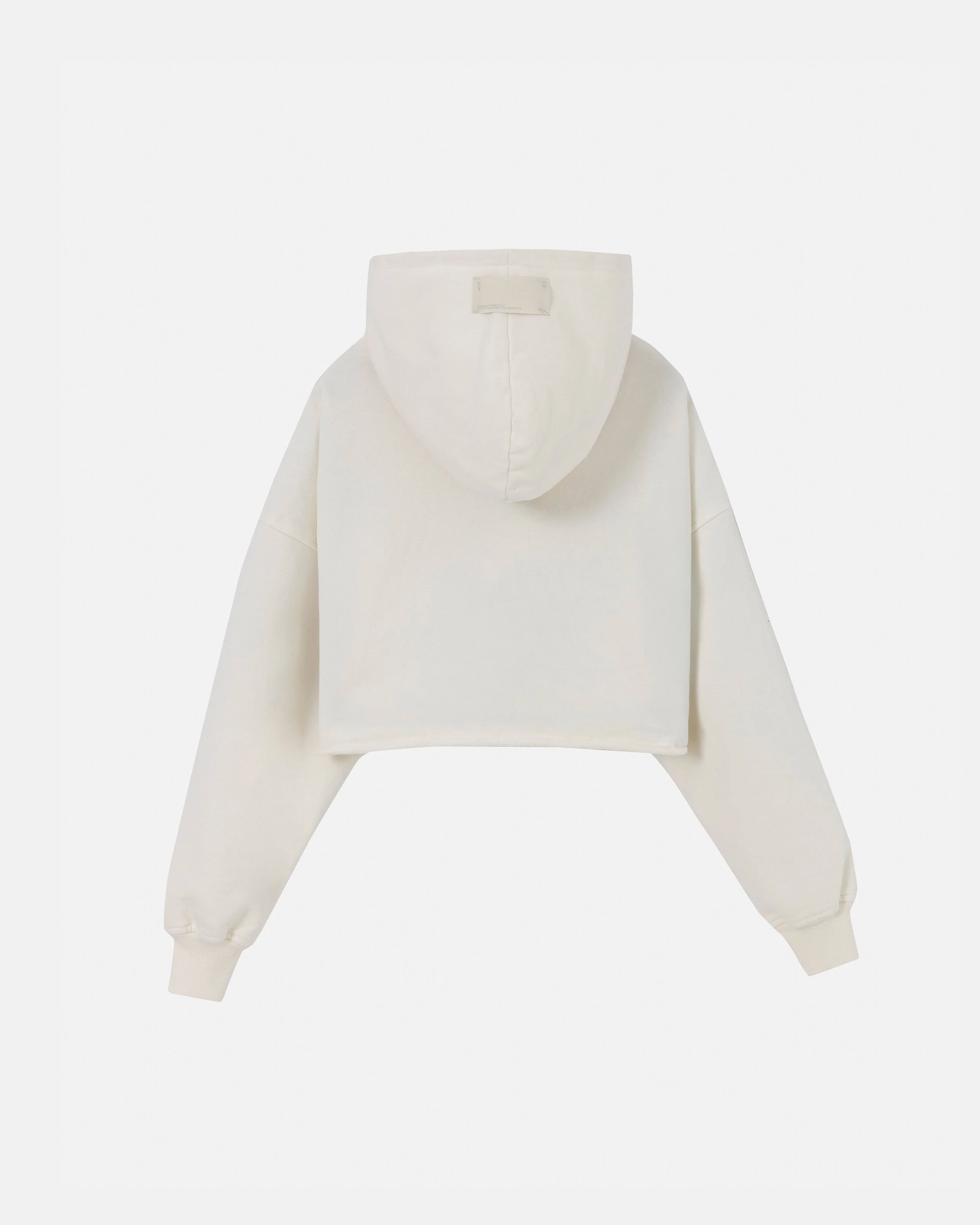 W Stardust Symbol Cropped Hoodie White - Image 3