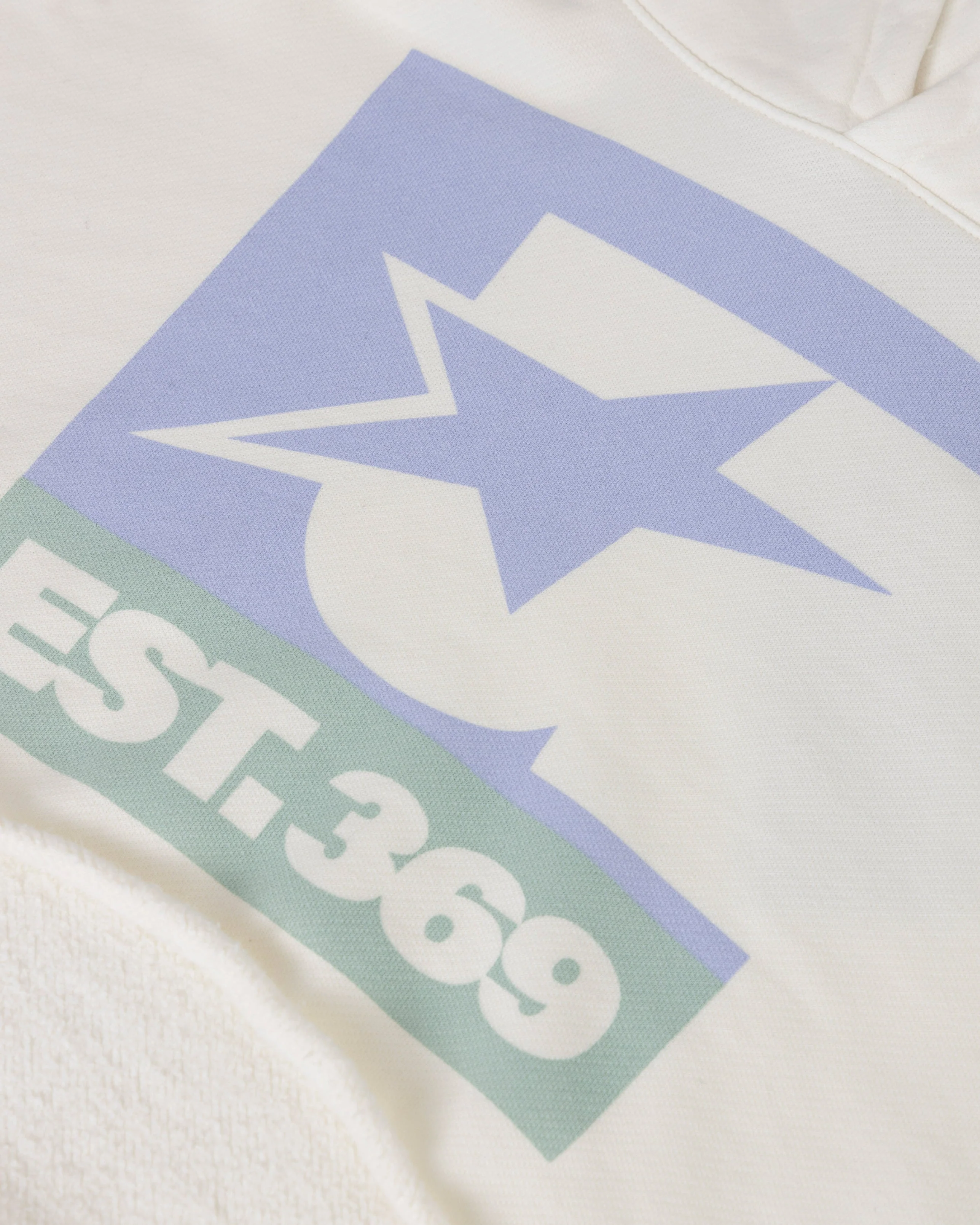 W Stardust Symbol Cropped Hoodie White - Image 4