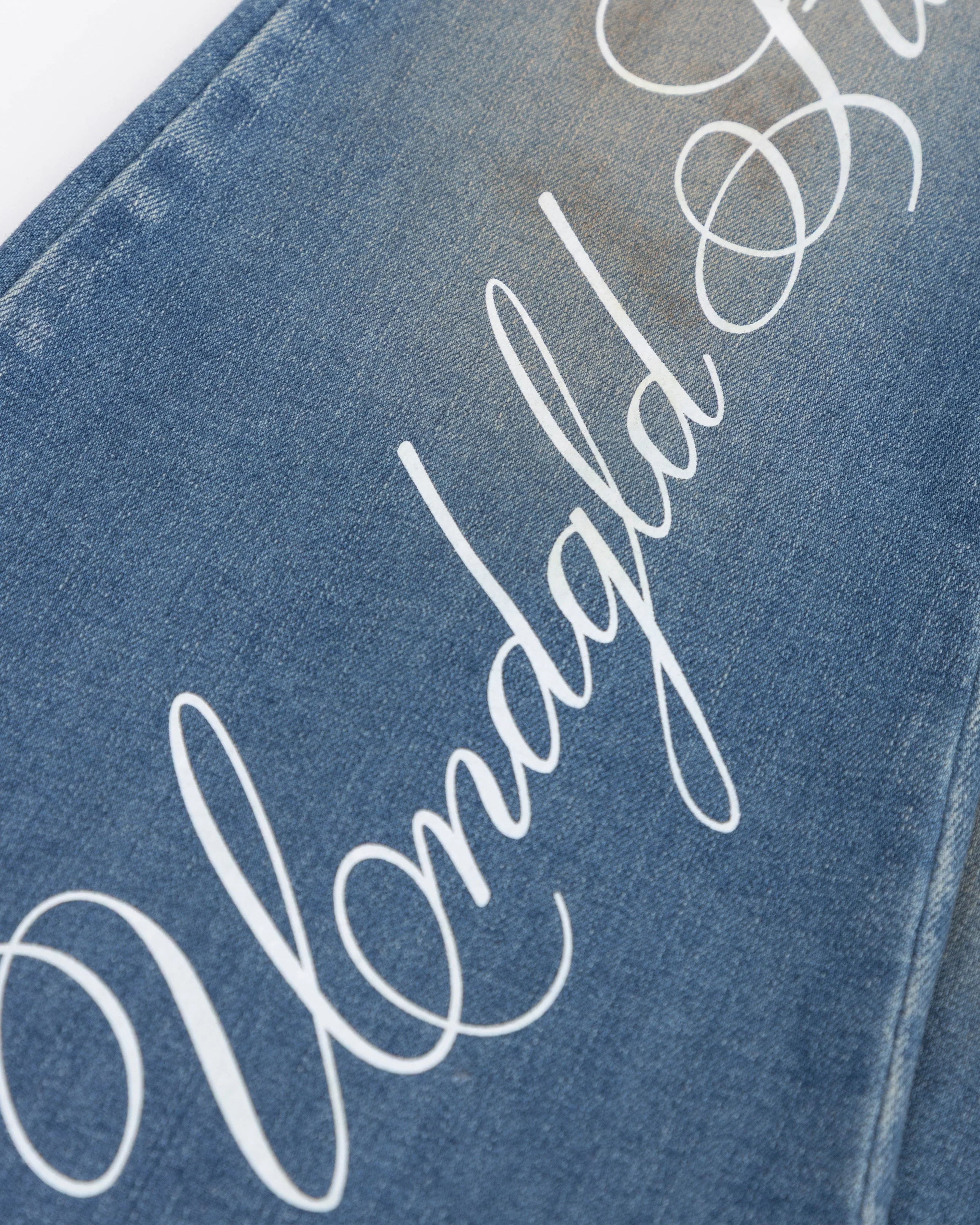W Stardust Undgld Studio Flare Jeans Mechanic Blue - Image 4