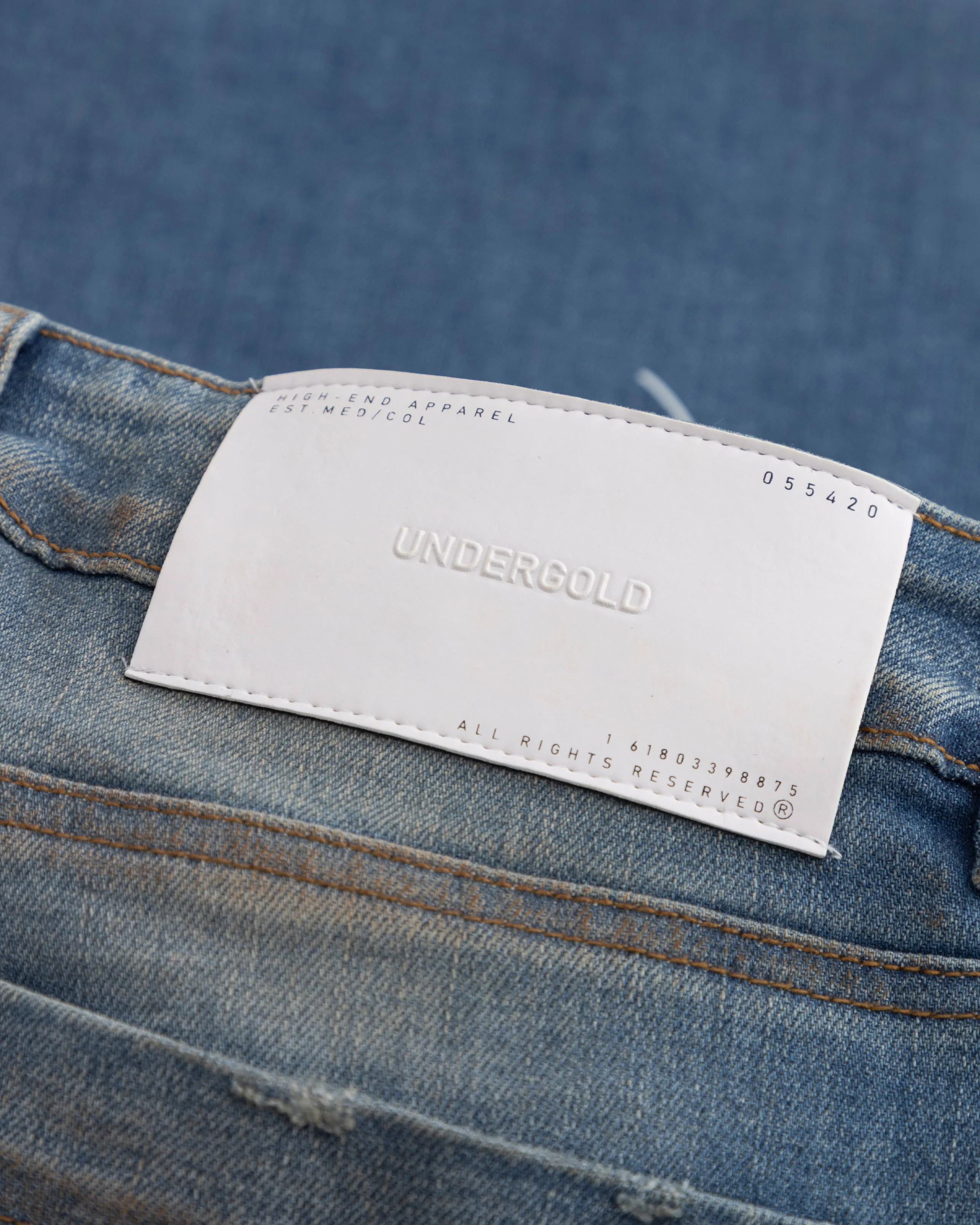 W Stardust Undgld Studio Flare Jeans Mechanic Blue - Image 6