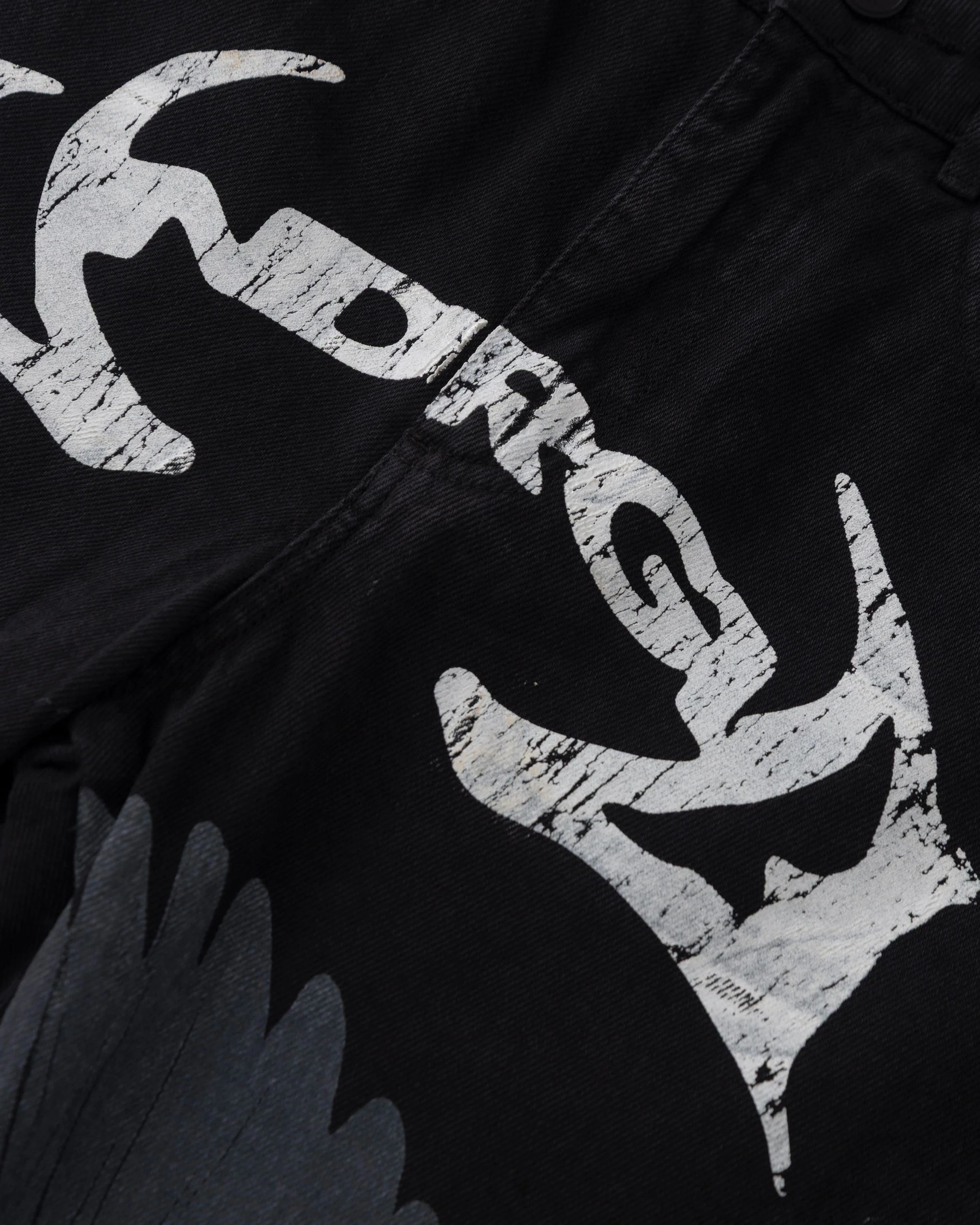W Thunder Rider Pigeons Wide Jeans Rusty Black - Image 4